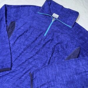Columbia Fleece Sweater Women's XL 1/4 Zip Outdoor Base Layer Thermal Glacial IV
